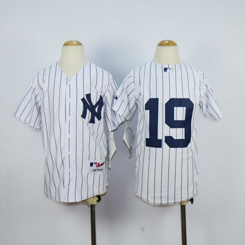 Youth New York Yankees 19 No name White MLB Jerseys
